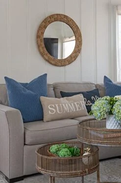 KOUBOO Round Rope Wall Mirror, Chequered, Beige/Natural -Amazon Store 41kmSwiW4ZL