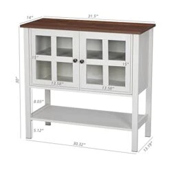Spirich Home Sideboard Buffet Cabinet, Kitchen Storage Cabinet With 2 Glass Doors And Adjustable Shelf, Wood Cupboard Console Table For Dining Room White 9 Spirich Home Sideboard Buffet Cabinet, Kitchen Storage Cabinet With 2 Glass Doors And Adjustable Shelf, Wood Cupboard Console Table For Dining Room White -Amazon Store 41kokLxWxjL