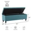 HUIMO Button-Tufted Ottoman With Storage In Upholstered Fabrics, Large Storage Bench For Bedroom, Living Room, Entryway, Storage Ottoman Bench With Safety Hinge Hold Up To 300lbs（Dark Teal） -Amazon Store 41l3yz22hgL
