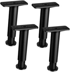 Uonlytech 4pcs Bed Support Frame Adjustable Stand Bed Support Replacement Sofa Replacement Legs Bed Frame Legs Replacement Plastic Steel Black Bed Support Legs Adjustable Bed Parts Bed Legs -Amazon Store 41l9O9HSC9L. AC