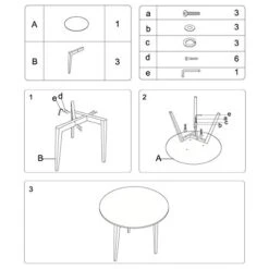 CangLong Modern Round Dining Table In White With Beech Wood Legs For Kitchen Living Bedroom,White 11 CangLong Modern Round Dining Table In White With Beech Wood Legs For Kitchen Living Bedroom,White -Amazon Store 41lSshaaj2L