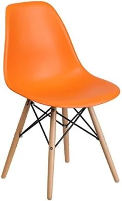 Flash Furniture Elon Series White Plastic Chair With Wooden Legs -Amazon Store 41lTPyKLbXL. AC