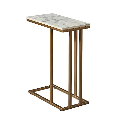 Versanora - Marmo C Shape Table - Faux Marble /Brass 6 Versanora - Marmo C Shape Table - Faux Marble /Brass - Image 4