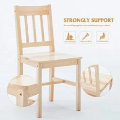 Alohappy Dining Table Set For 4, Pine Wood Kitchen Table Dining Table And Chairs Set 5PCS For 4 Person For Kitchen Dining Room Living Room -Amazon Store 41le7bP7pOL