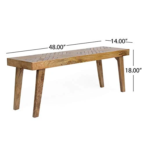 Christopher Knight Home Bench, Natural 4 Christopher Knight Home Bench, Natural - Image 2