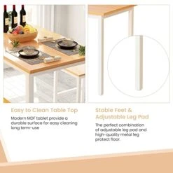 Recaceik 3 Piece Dining Table Set, Modern Bar Table Set W/ 2 Stools Kitchen Table Set For 2 Compact Design Kitchen Bar Table And Chairs For Dining Room, Living Room, Apartment, Small Space (Beige) 16 Recaceik 3 Piece Dining Table Set, Modern Bar Table Set W/ 2 Stools Kitchen Table Set For 2 Compact Design Kitchen Bar Table And Chairs For Dining Room, Living Room, Apartment, Small Space (Beige) -Amazon Store 41lnPVRQrCL