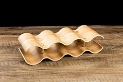 Asian Home 7 Bottle 2-Tier Wave Desktop Wine Rack Freestanding Countertop Bottle Holder For Wine Storage, Wood, Modern And Minimalist -Amazon Store 41lsS6KwrCL