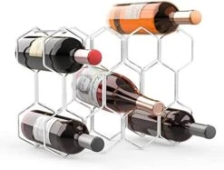 Buruis Countertop Wine Rack - 14 Bottle Wine Holder For Red White Wine Storage - Freestanding Metal Wine Rack - Small Tabletop Wine Rack - 3 Tier Modern Wine Bottle Holder (Gold) -Amazon Store 41ltWfGYyNL. AC