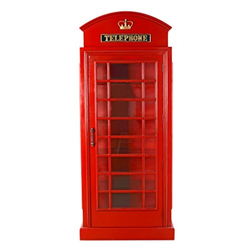 Design Toscano NE36832 British Telephone Booth Display Cabinet, Red 3 Design Toscano NE36832 British Telephone Booth Display Cabinet, Red