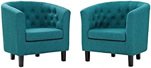 Modway Prospect Upholstered Fabric Living Room, Loveseat And Two Armchairs Set, Azure 12 Modway Prospect Upholstered Fabric Living Room, Loveseat And Two Armchairs Set, Azure - Image 10
