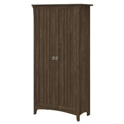 Bush Furniture Salinas Kitchen Pantry Cabinet With Doors, Ash Brown