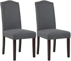 LSSPAID Dining Chairs Set Of 4, High Back Fabric Upholstered Parsons Dining Room Chairs, Nail Head Trim Dining Chair, Turquoise -Amazon Store 41mHvir GYL. AC