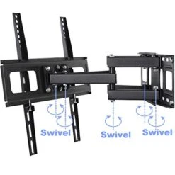 VideoSecu MW340B2 TV Wall Mount Bracket For Most 32-65 Inch LED, LCD, OLED, UHD Plasma Flat Screen TV, With Full Motion Tilt Swivel Articulating Dual Arms 14" Extend,400x400mm,100 LBS WR9 -Amazon Store 41mNIVZ1bML
