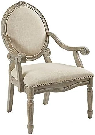 Madison Park Brentwood Accent Chairs-Birch Hardwood, Hand Carved Scroll Design Living Armchair Modern Classic Style Family Room Sofa Furniture Bedroom Lounge, Medium, Beige 8 Madison Park Brentwood Accent Chairs-Birch Hardwood, Hand Carved Scroll Design Living Armchair Modern Classic Style Family Room Sofa Furniture Bedroom Lounge, Medium, Beige - Image 6
