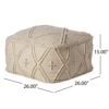 Christopher Knight Home Nina Large Square Casual Pouf, Boho, White Wool And Cotton -Amazon Store 41mRs5DC5XL