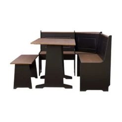 Linon Ardmore Wood Patio Conversation Kitchen Breakfast Corner Nook Table Booth Bench Dining Set In Black And Pecan 9 Linon Ardmore Wood Patio Conversation Kitchen Breakfast Corner Nook Table Booth Bench Dining Set In Black And Pecan -Amazon Store 41meoJBr03L