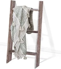 TEAKMAMA Blanket Ladder 4.5 Ft Blanket Rack, Decorative Blanket Ladder Farmhouse Blanket Holder, Wall Leaning Blanket Ladders For Living Room, Easy To Assemble - Brown -Amazon Store 41mi4x9A9ZL. AC