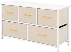 AZL1 Life Concept Extra Wide Dresser Storage Tower With Sturdy Steel Frame, 5 Drawers Of Easy-Pull Fabric Bins, Organizer Unit For Bedroom, Hallway, Entryway, Dark Grey -Amazon Store 41moD1OFo9L. AC