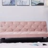 GPCRAC Convertible Folding Sofa Bed, Futon Sofabed With 3 Adjustable Positions For Living Room, Home, Office Dorms, Compact Living Spaces (Pink) -Amazon Store 41mqpVD58nL