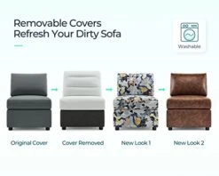 LINSY HOME Modular Sofa, Sectional Couch U Shaped Sofa Couch With Storage, Memory Foam, 6 Seat Modular Sectional Sofa Couch With Chaise For Living Room, Dark Grey -Amazon Store 41msgd938UL