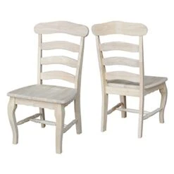 International Concepts Country French Chair With Solid Seat, Unfinished -Amazon Store 41n56ZKqB1L