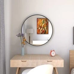 UMZODO 30 Inch Circle Wall Mirror, Brushed Black Metal Framed Round Mirror For Bathroom Vanity, Bedroom Decor, Living Room, Entryway 21 UMZODO 30 Inch Circle Wall Mirror, Brushed Black Metal Framed Round Mirror For Bathroom Vanity, Bedroom Decor, Living Room, Entryway -Amazon Store 41n5Lp5BSpL
