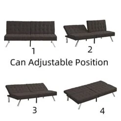 Pabby Yard Sofa Bed, Convertible Futon Sofa,Small Futon Couch With Wood Frame And Stainless Feet,Espresso 14 Pabby Yard Sofa Bed, Convertible Futon Sofa,Small Futon Couch With Wood Frame And Stainless Feet,Espresso -Amazon Store 41nDVrgUGXL