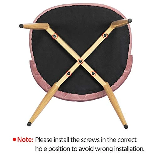 Yaheetech Dining Chairs Kitchen Chairs Living Room Chairs Vanity Chairs Upholstered Side Chairs Makeup Chairs With Soft Velvet Seat Backrest And Wooden Style Metal Legs Set Of 4, Pink 6 Yaheetech Dining Chairs Kitchen Chairs Living Room Chairs Vanity Chairs Upholstered Side Chairs Makeup Chairs With Soft Velvet Seat Backrest And Wooden Style Metal Legs Set Of 4, Pink - Image 4