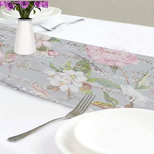 Exnundod St Patrick Shamrock Lucky Table Runner 90 Inches Green Cirrus Clovers Spring Runner For Spring Dining Table Kitchen Holiday Home Seasonal Decor 8 Exnundod St Patrick Shamrock Lucky Table Runner 90 Inches Green Cirrus Clovers Spring Runner For Spring Dining Table Kitchen Holiday Home Seasonal Decor - Image 6