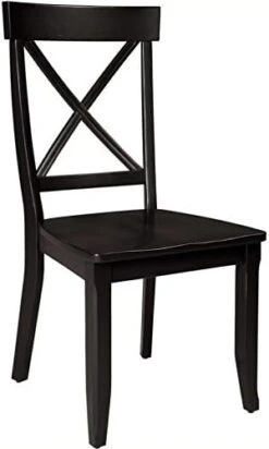 Homestyles Blair Dining Chair Pair, 18-4/5" W, 22-1/4" D, 38-3/8" H, Black -Amazon Store 41nXZIdb1SL. AC