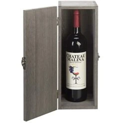 MyGift Vintage Gray Wood Wine Bottle Holder Decorative Wooden Gift Box With Antique Brass Handle And Latch 13 MyGift Vintage Gray Wood Wine Bottle Holder Decorative Wooden Gift Box With Antique Brass Handle And Latch -Amazon Store 41nbcgucHvL