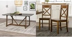 Walker Edison Modern Farmhouse Dining Table Wood Small Dining Room Table Sets Dining Chairs. 72 Inch. White And Rustic Oak 21 Walker Edison Modern Farmhouse Dining Table Wood Small Dining Room Table Sets Dining Chairs. 72 Inch. White And Rustic Oak -Amazon Store 41nduYFMdxL. AC