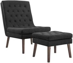 Modway Modify Tufted Modern Lounge Accent Chair And Ottoman Set In Beige -Amazon Store 41nhqVS3vRL. AC