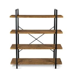 Atlantic Urban Multipurpose 4 Tier Shelf Modern Wood Look With Metal Frame Woodgrain/Black, PN38408136 -Amazon Store 41npIpqnzcL
