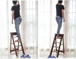ATAAY Ladders Telesportable Collapsible Step,Solid Wood Folding Small Ladder Multi-Function Indoor Step/#2 10 ATAAY Ladders Telesportable Collapsible Step,Solid Wood Folding Small Ladder Multi-Function Indoor Step/#2 -Amazon Store 41npyWinr3S