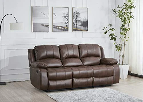 Betsy Furniture 2PC Bonded Leather Recliner Set Living Room Set, Sofa, Loveseat 8018 (Brown, Living Room Set 3+2) 5 Betsy Furniture 2PC Bonded Leather Recliner Set Living Room Set, Sofa, Loveseat 8018 (Brown, Living Room Set 3+2) - Image 3