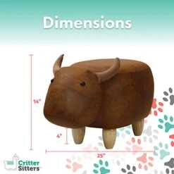 CRITTER SITTERS 14-in. Seat Height Brown Cow Animal Shape Ottoman - Furniture For Nursery, Bedroom, Playroom, And Living Room Decor 19 CRITTER SITTERS 14-in. Seat Height Brown Cow Animal Shape Ottoman - Furniture For Nursery, Bedroom, Playroom, And Living Room Decor -Amazon Store 41nuTvUYLIL