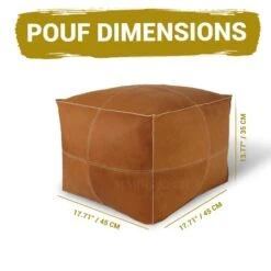 MARRAKESH STYLE Comfortable Leather Ottoman Pouf - Handmade Unstuffed Moroccan Pouf Cover - Square Pouf & Foot Rest Ottoman - Perfect For Living Rooms Bedrooms & Kids Room - Square Brown 15 MARRAKESH STYLE Comfortable Leather Ottoman Pouf - Handmade Unstuffed Moroccan Pouf Cover - Square Pouf & Foot Rest Ottoman - Perfect For Living Rooms Bedrooms & Kids Room - Square Brown -Amazon Store 41o9jVAtBNL