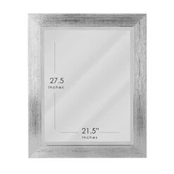 Head West Textured Chrome Rectangular Framed Beveled Accent Wall Vanity Mirror - 27.5 X 33.5 10 Head West Textured Chrome Rectangular Framed Beveled Accent Wall Vanity Mirror - 27.5 X 33.5 -Amazon Store 41oBOngAlOL