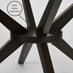 Uptown Club Modern Round Dining Table With Tempered Glass Top, Seats 4 In Style & Comfort, Elegant Kitchen Furniture For Contemporary Home, 47", Espresso -Amazon Store 41oOmVN5sRL