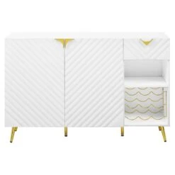 Acme Furniture White High Gloss 2 Doors And 1 Drawer Wooden Server Finish -Amazon Store 41oUxr8sLPL