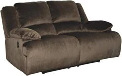 Signature Design By Ashley Clonmel Contemporary Pull-Tab Reclining Love Seats, Manual Loveseat, Brown -Amazon Store 41of08nwOrL. AC