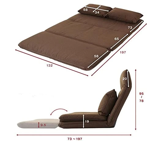 LHLLHL Leisure Fabric Reclining Futon Sofa Chair Bed Living Room Chair Sofa Bed Furniture Floor Fashion 4 LHLLHL Leisure Fabric Reclining Futon Sofa Chair Bed Living Room Chair Sofa Bed Furniture Floor Fashion - Image 2