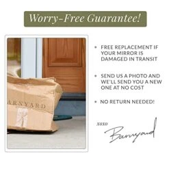 Barnyard Designs 54x24 Windowpane Wood Farmhouse Wall Mirror, Wooden Large Rustic Wall Mirror, Bedroom Mirrors For Wall Decor, Decorative Wood Wall Mirror Living Room Or Entryway Mirror Frame, Ivory -Amazon Store 41os33nxuEL