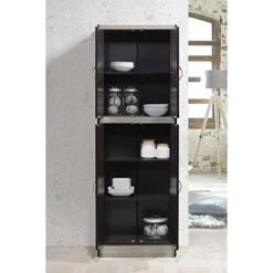 AMMIKI 4 - Door Kitchen Pantry (Chocolate Grey) -Amazon Store 41otoDWFZNL