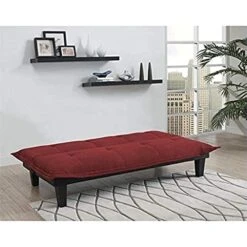 MHYFC Convertible Futon Couch Bed With Microfiber Upholstery And Wood Legs, Red -Amazon Store 41ovue42U4L 1