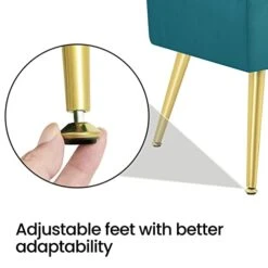 Topeakmart Modern Velvet Ottoman Bench Shoe Bench Dining Bench Button-Tufted Table Bench For Entryway/Dining Room/Living Room, Green 11 Topeakmart Modern Velvet Ottoman Bench Shoe Bench Dining Bench Button-Tufted Table Bench For Entryway/Dining Room/Living Room, Green -Amazon Store 41p05pMx7FL