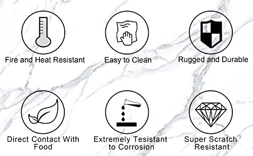 KithKasa Modern Dining Table With Sintered Stone Tabletop And Black Metal Legs For 6, 55 Inch Rectangle Kitchen Table For Dining Room Restaurants Living Room White(Table Only) 7 KithKasa Modern Dining Table With Sintered Stone Tabletop And Black Metal Legs For 6, 55 Inch Rectangle Kitchen Table For Dining Room Restaurants Living Room White(Table Only) - Image 5