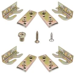 Lesnala 4-Piece Bed Railing Bracket Used To Connect Wood, Bed Replacement Parts, Headboard And Footboard Fixing Fittings Wooden Bed Frame Used To Connect Headboards Footboards (Screws Included) -Amazon Store 41pFcmAQ4mL