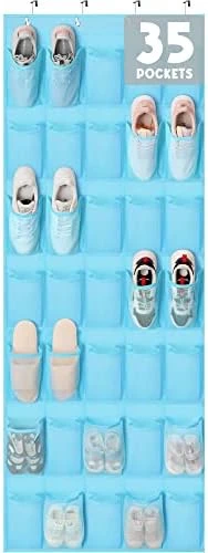 Over The Door Shoe Organizers 35 Durable Mesh Pockets Hanging Shoe Organizer Shoe Rack For Closet Entryway Bedroom Bathroom Pantry Shoe Holder, Men Sneakers, Women High Heeled Shoes, Flip Flops Black 9 Over The Door Shoe Organizers 35 Durable Mesh Pockets Hanging Shoe Organizer Shoe Rack For Closet Entryway Bedroom Bathroom Pantry Shoe Holder, Men Sneakers, Women High Heeled Shoes, Flip Flops Black - Image 7